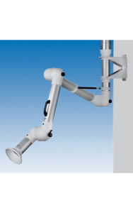 Absaugarm dreigelenkig als Wandmontage - Alsident System